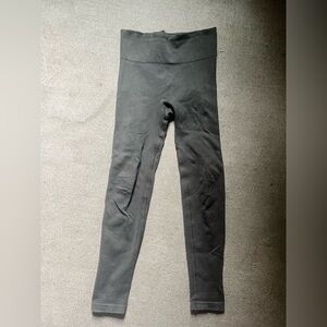 SPANX Black High-Rise Ribbed Leggings